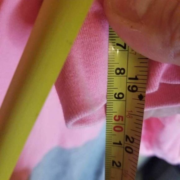 Onfire T-Shirt Pink Gray Color Block Love Long - Picture 8 of 12